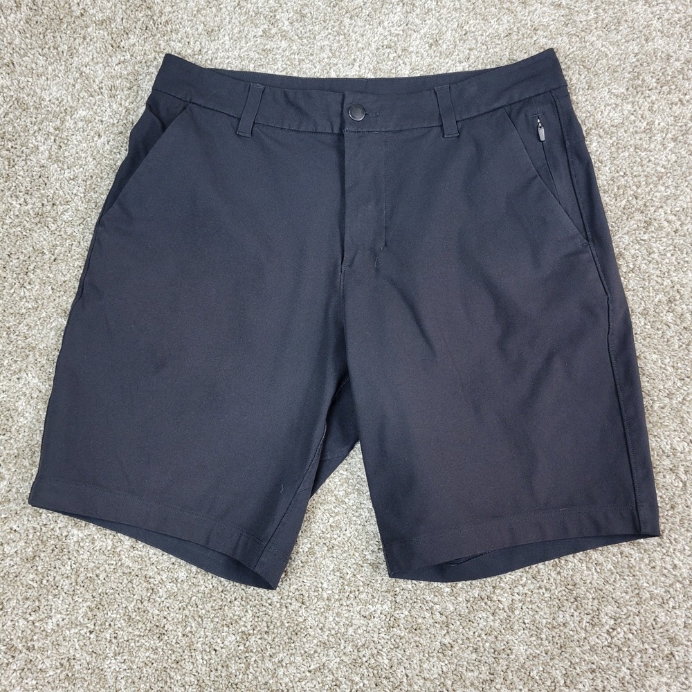 Lululemon Commission Short Slim Warpstreme 9" Mens 30 Solid‎ Black Performance